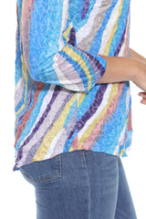 V-Neck Top - Retro Cascade - CARINE