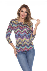 Round-Neck Top - Glitter Weave - CARINE