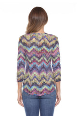 Round-Neck Top - Glitter Weave - CARINE