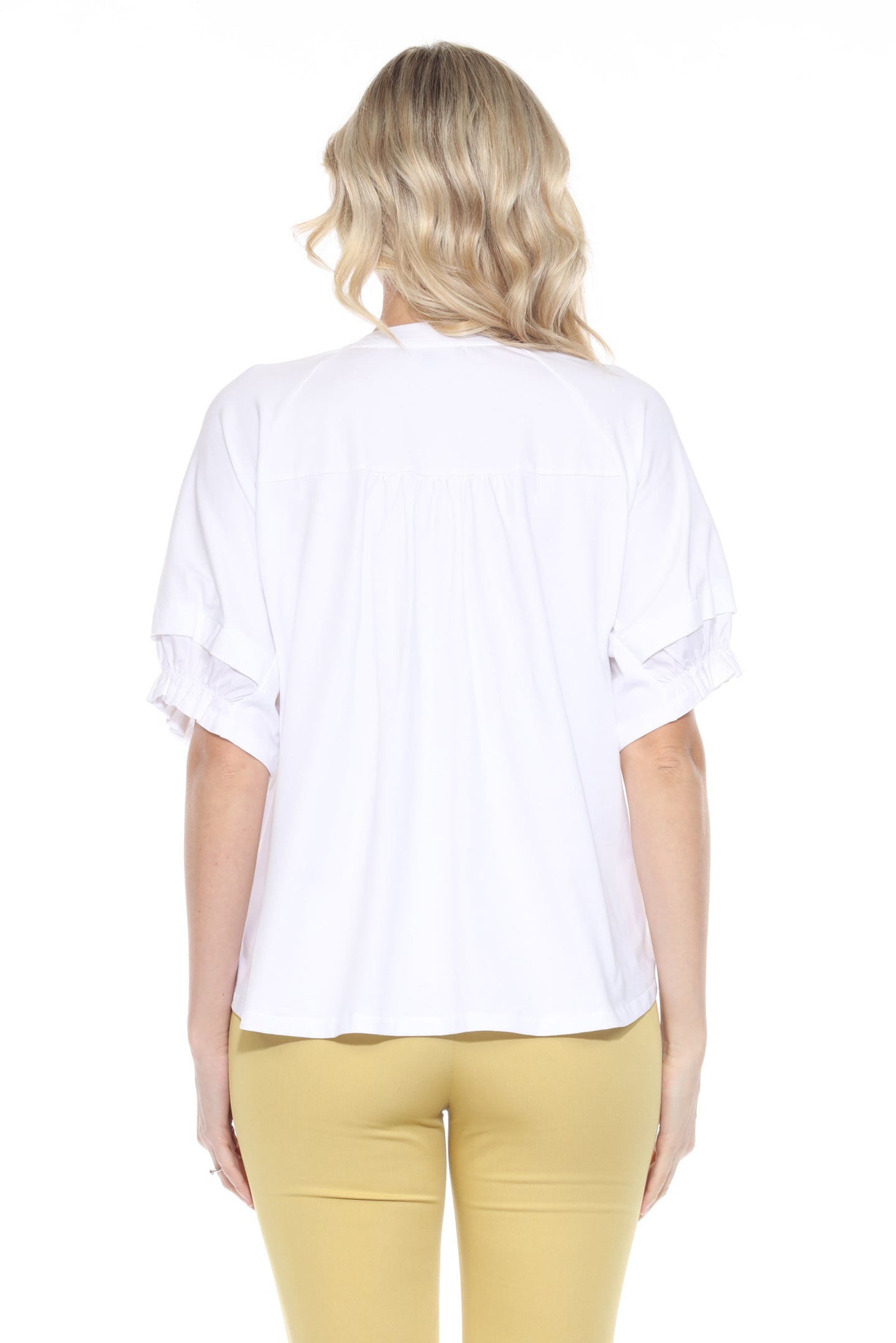 Mixed Panel Hi-Low Tee - CARINE