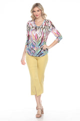 V-Neck Top - Enchanted Flames - CARINE