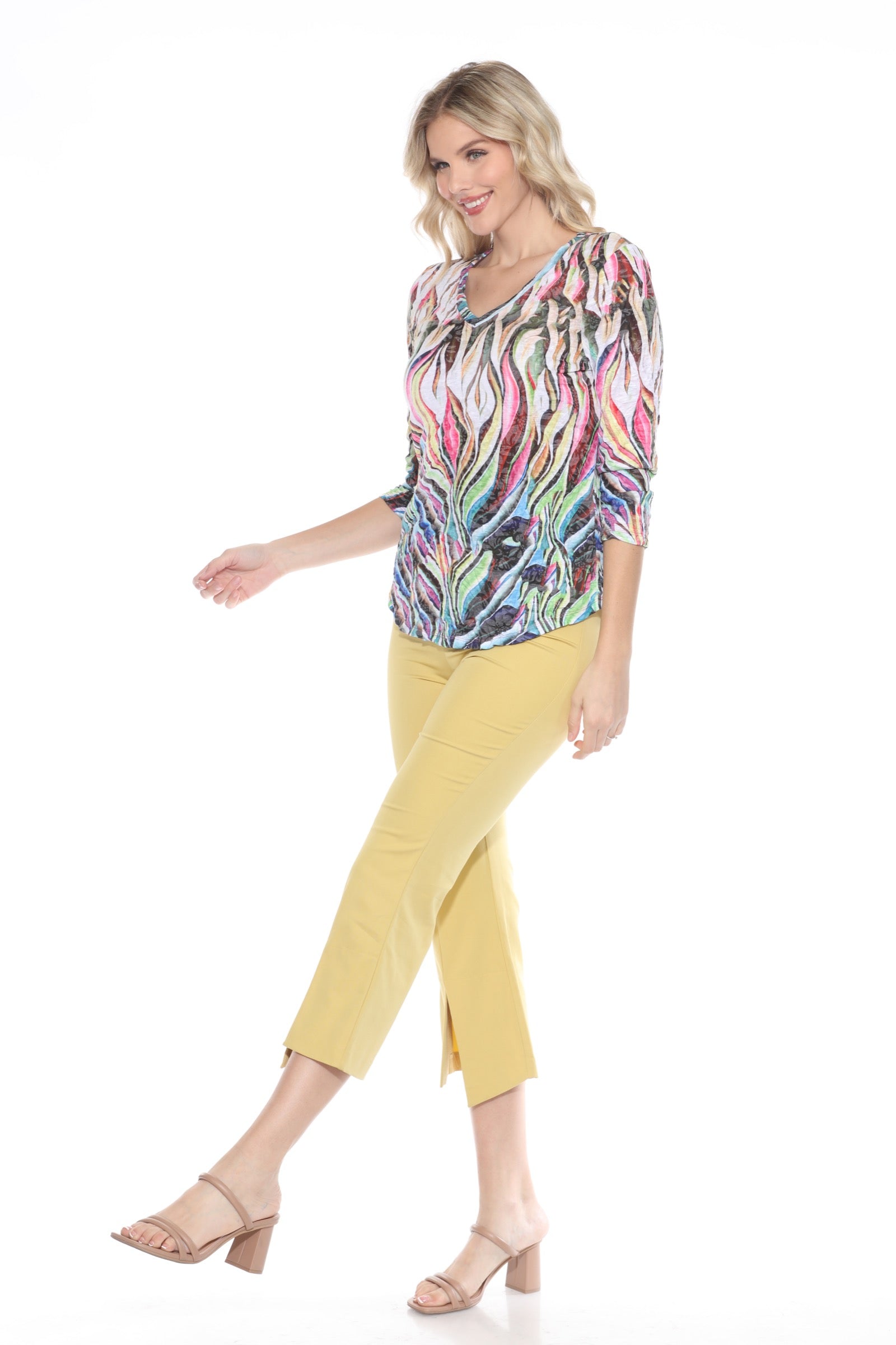 V-Neck Top - Enchanted Flames - CARINE