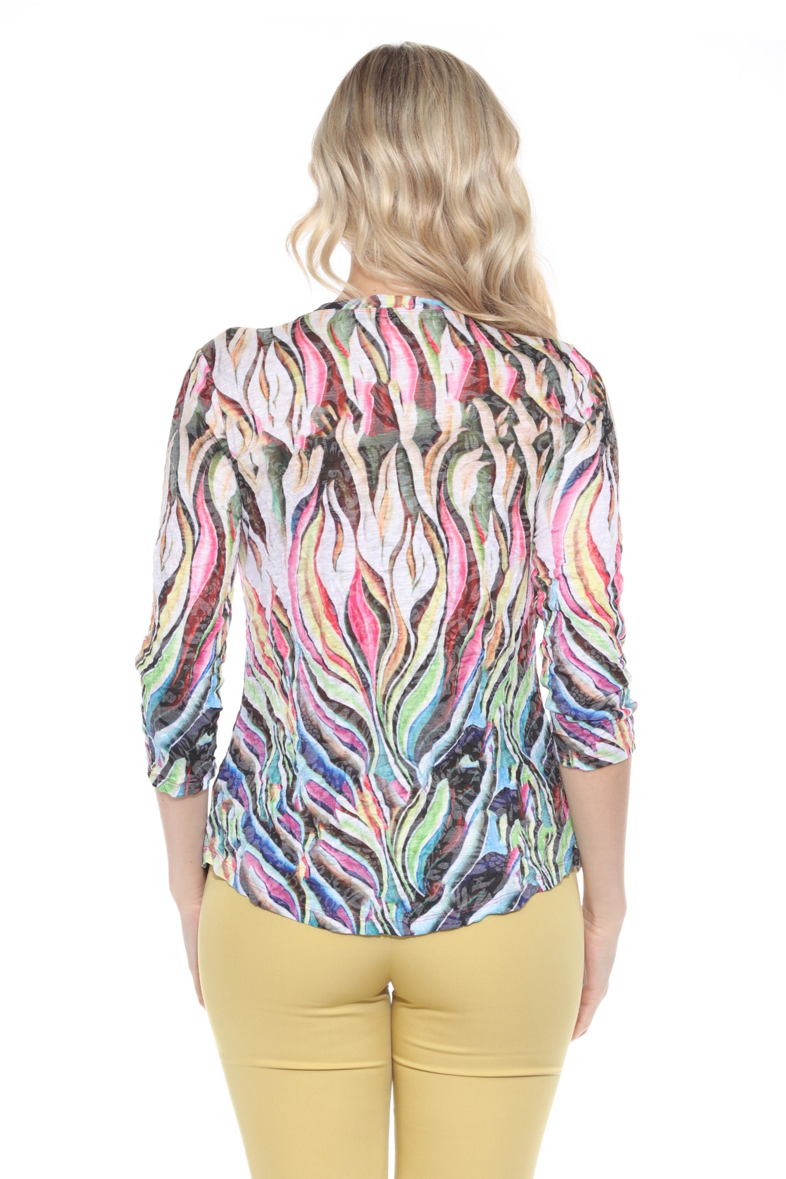 V-Neck Top - Enchanted Flames - CARINE
