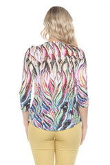 V-Neck Top - Enchanted Flames - CARINE