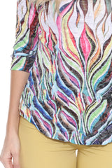 V-Neck Top - Enchanted Flames - CARINE