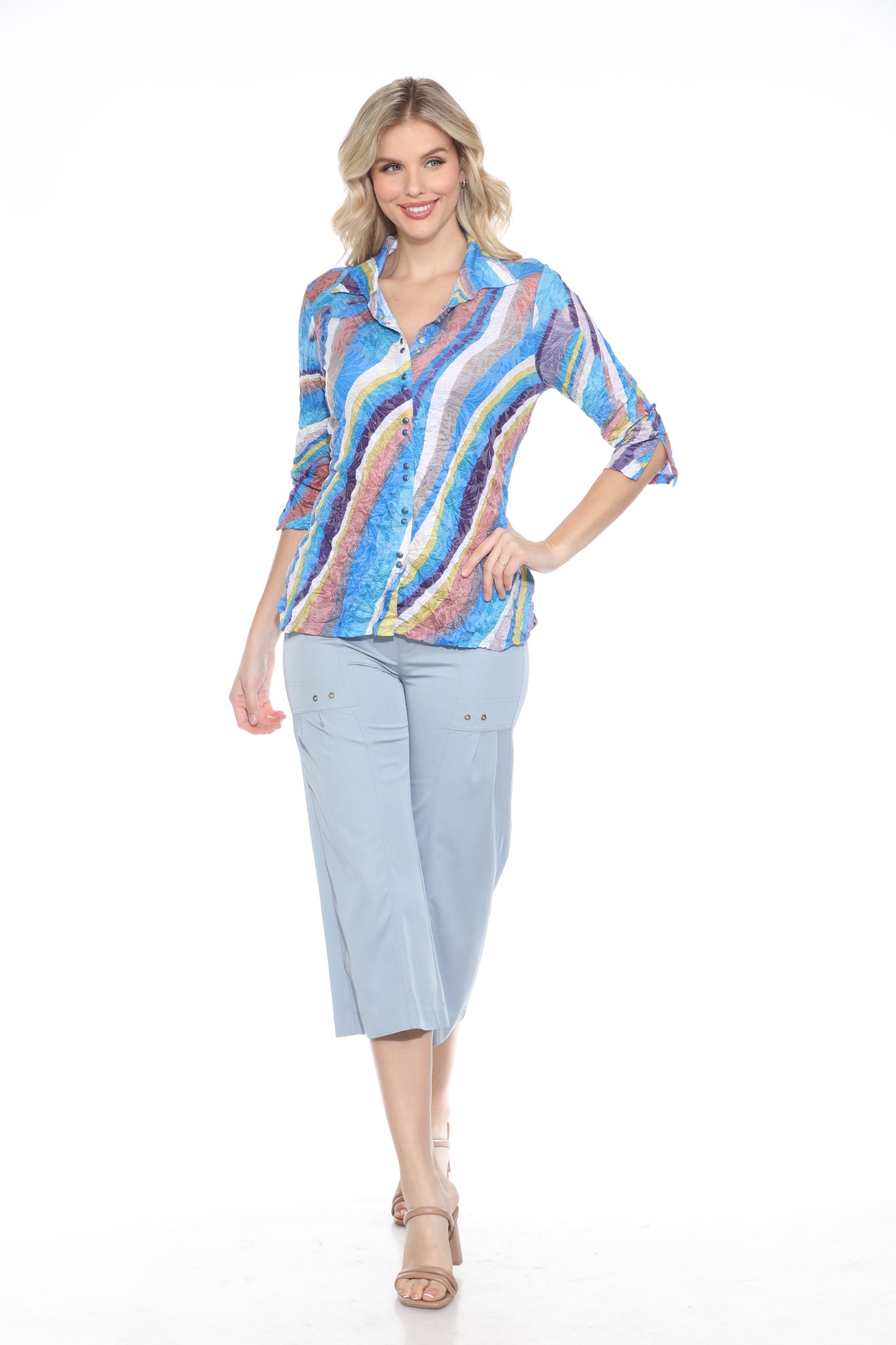 Sabrina Shirt - Retro Cascade - CARINE