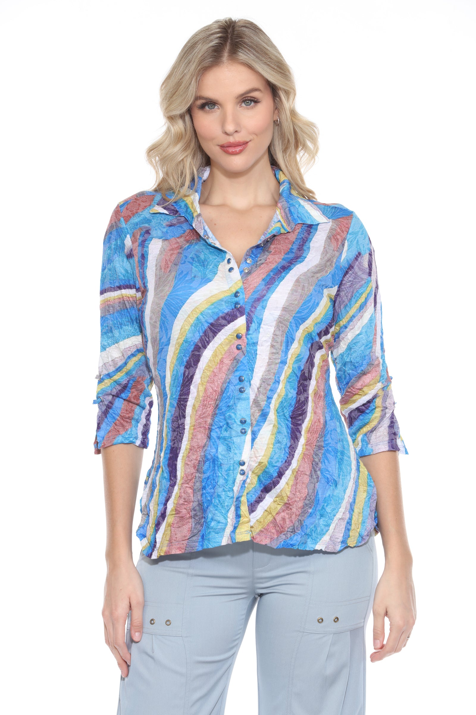 Sabrina Shirt - Retro Cascade - CARINE