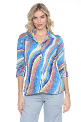 Sabrina Shirt - Retro Cascade - CARINE