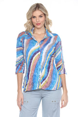 Sabrina Shirt - Retro Cascade - CARINE