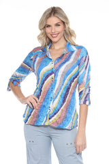 Sabrina Shirt - Retro Cascade - CARINE