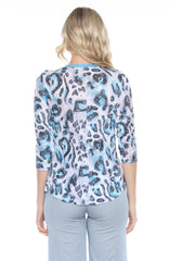 V-Neck Top - Arctic Leopard - CARINE