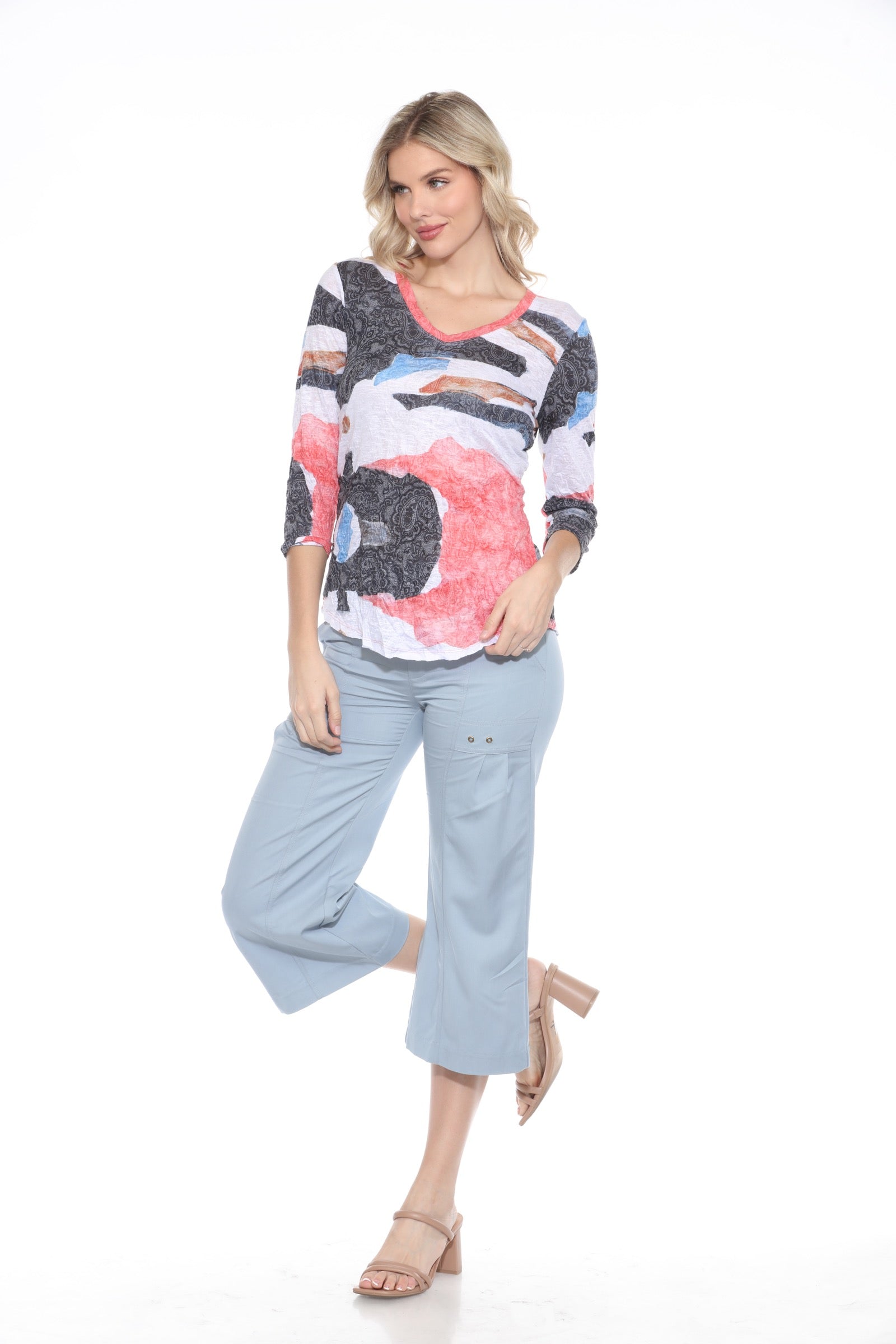 V-Neck Top - Antique Blend - CARINE