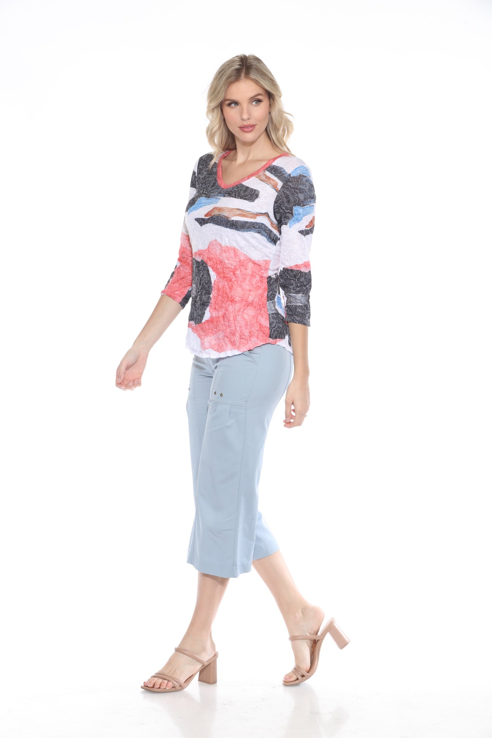 V-Neck Top - Antique Blend - CARINE