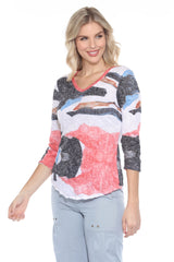 V-Neck Top - Antique Blend - CARINE