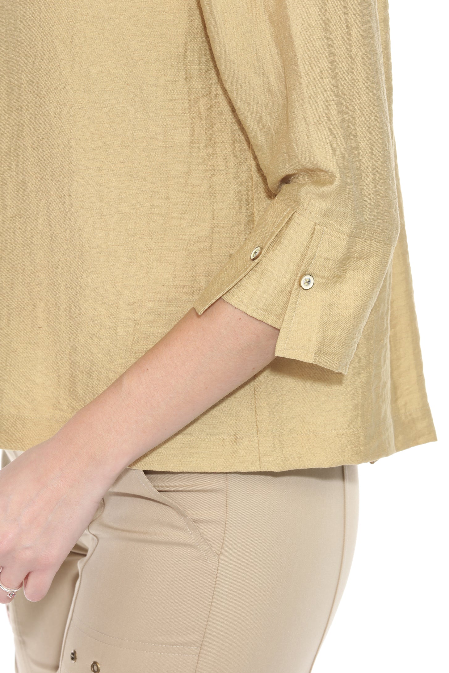 Linen Blend Collared Blouse - CARINE
