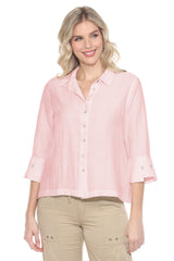 Linen Blend Collared Blouse - CARINE