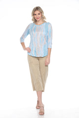 Round-Neck Top - Ocean Breeze - CARINE