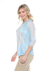Round-Neck Top - Ocean Breeze - CARINE
