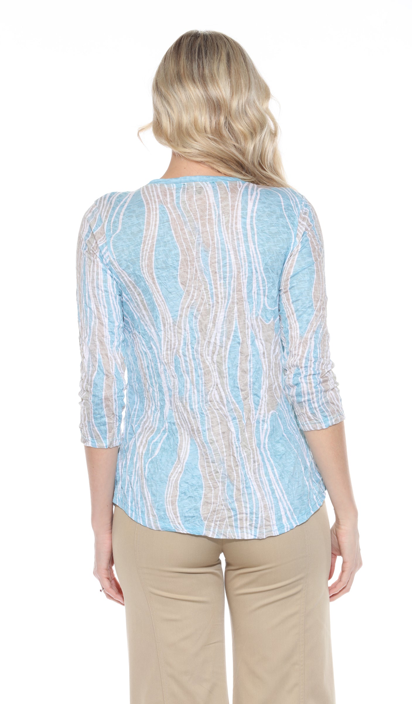 Round-Neck Top - Ocean Breeze - CARINE