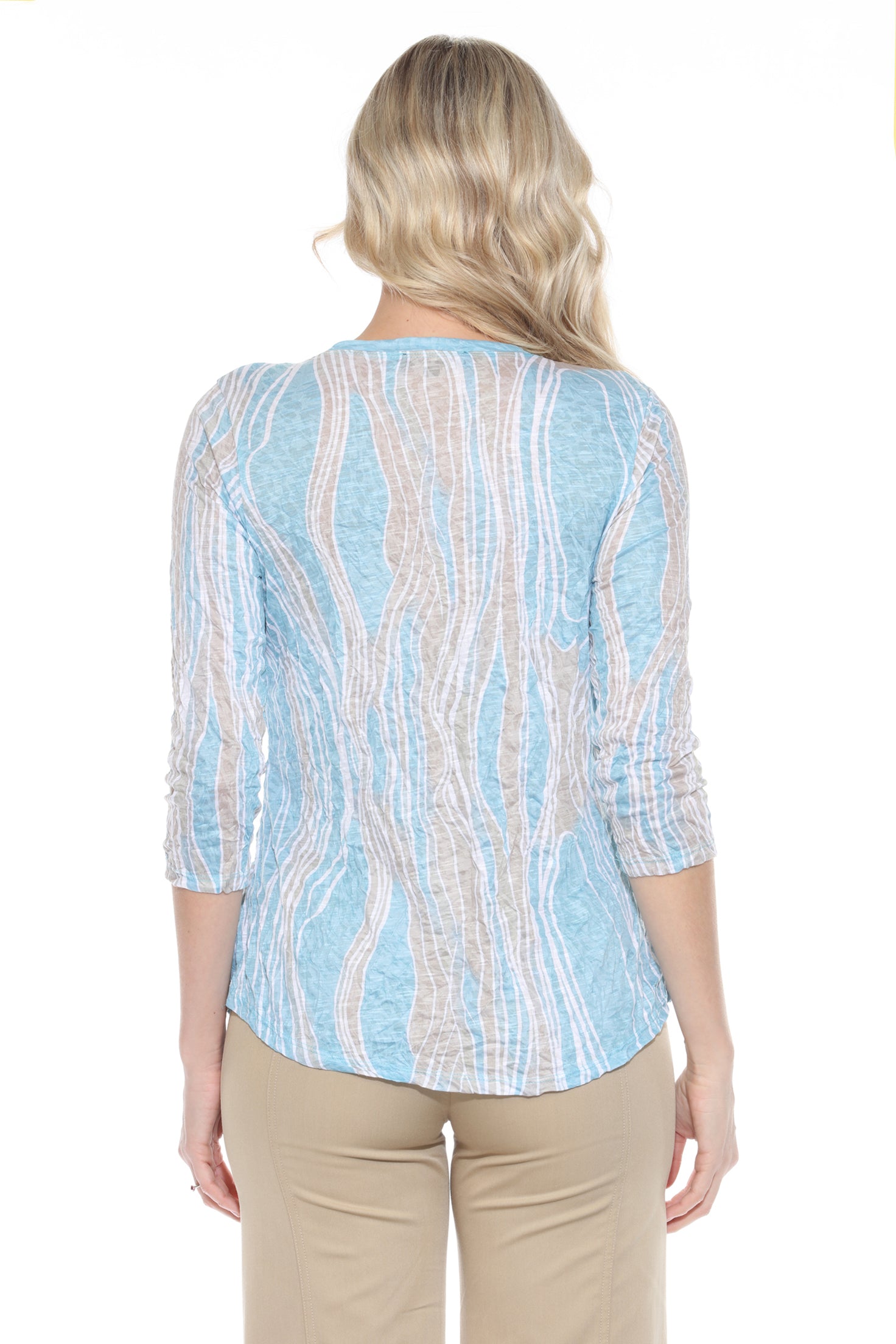 Round-Neck Top - Ocean Breeze - CARINE