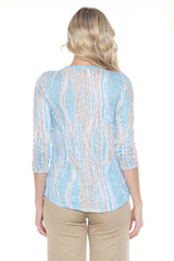Round-Neck Top - Ocean Breeze - CARINE