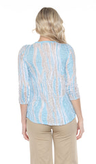 Round-Neck Top - Ocean Breeze - CARINE