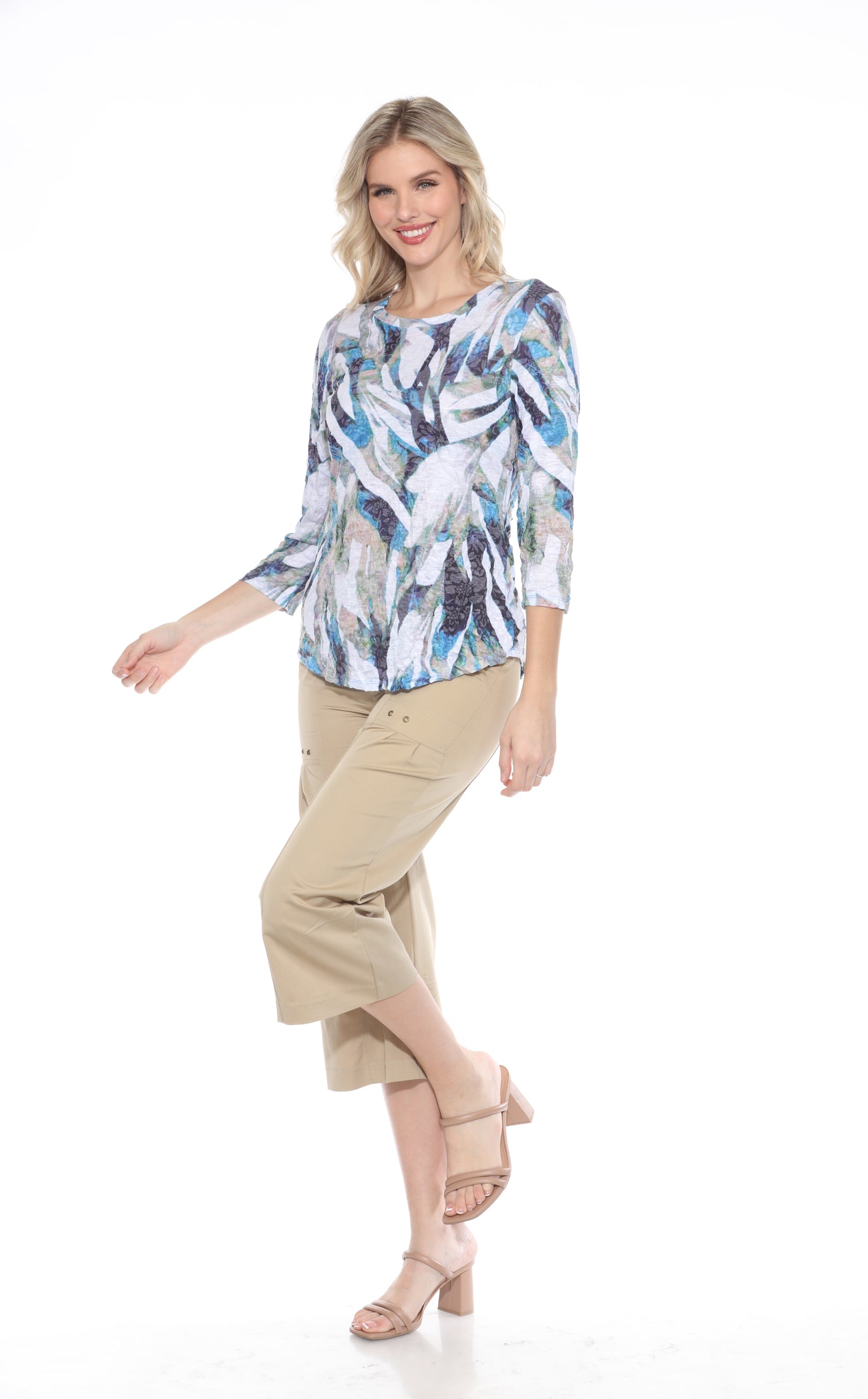 Round-Neck Top - Crystal Grove - CARINE