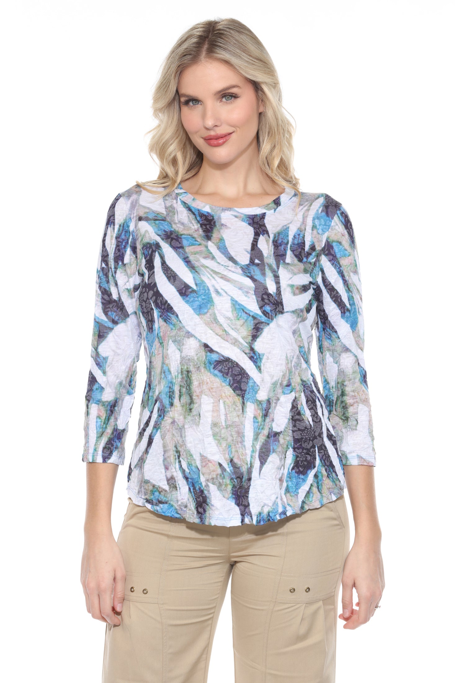Round-Neck Top - Crystal Grove - CARINE