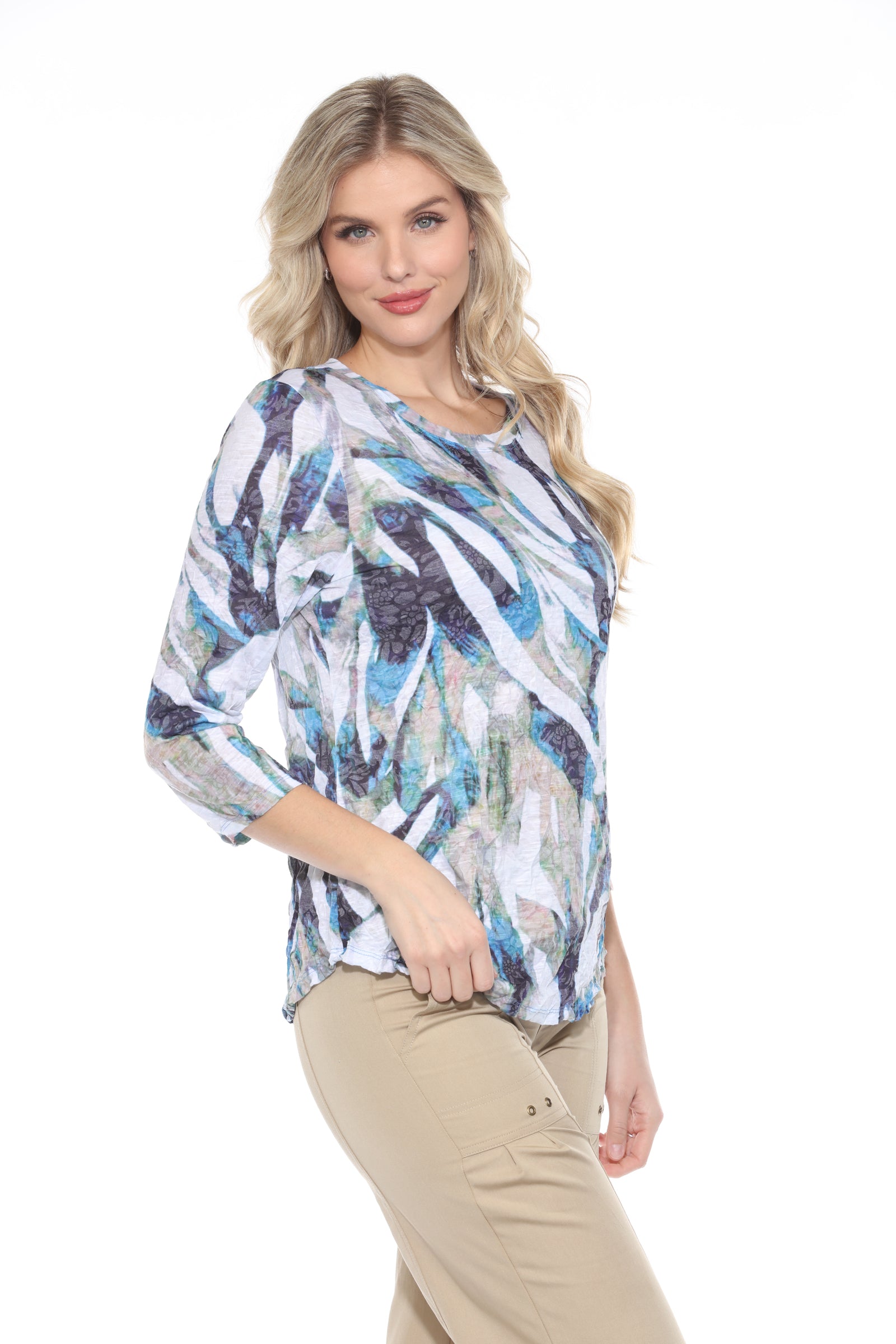 Round-Neck Top - Crystal Grove - CARINE