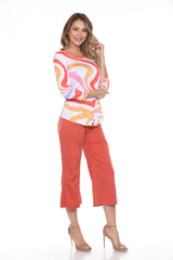 Round-Neck Top - Fiesta Swirl - CARINE