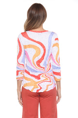 Round-Neck Top - Fiesta Swirl - CARINE