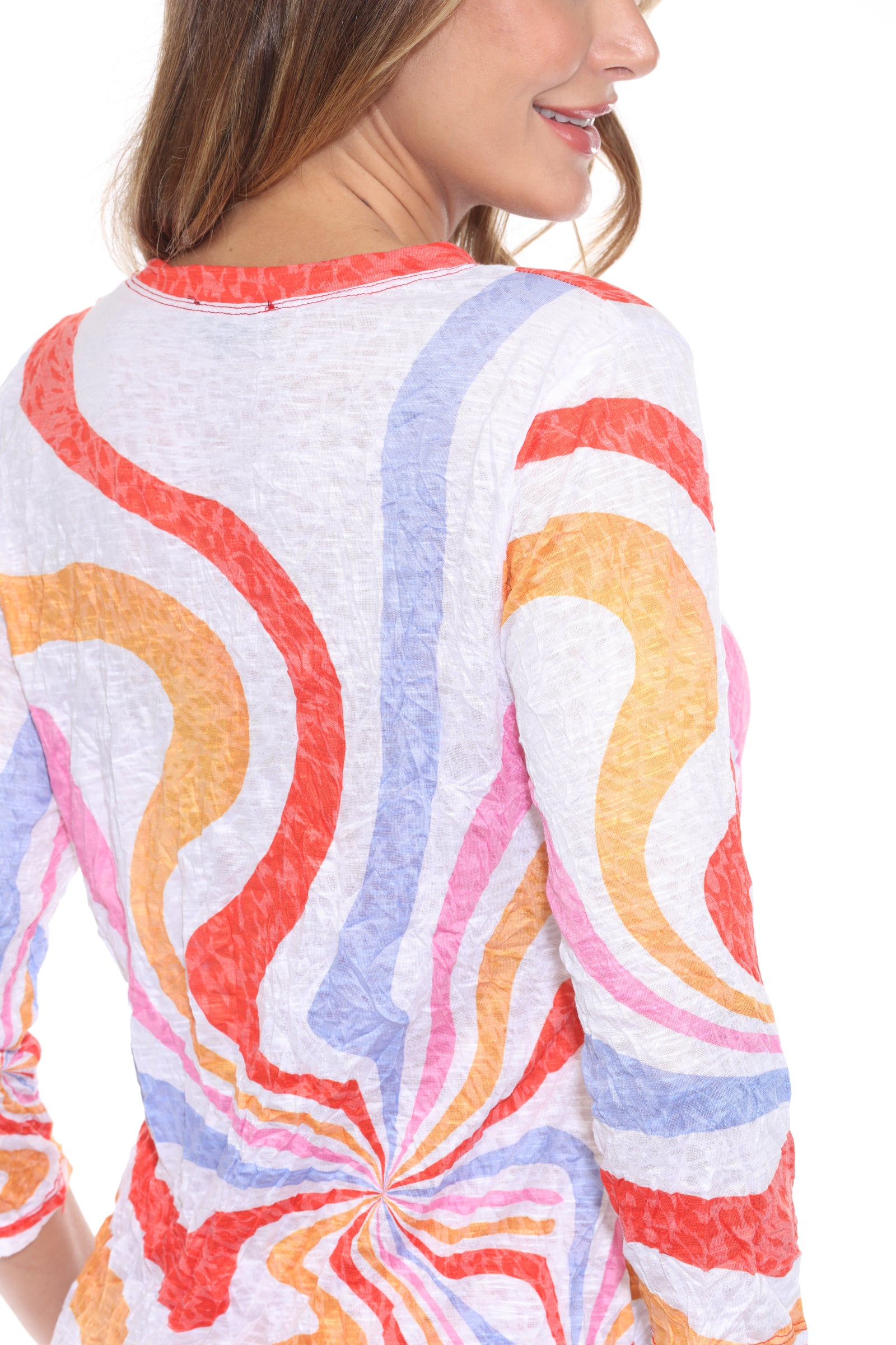 Round-Neck Top - Fiesta Swirl - CARINE
