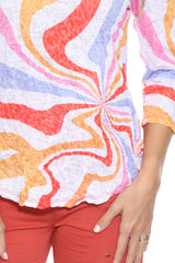 Round-Neck Top - Fiesta Swirl - CARINE