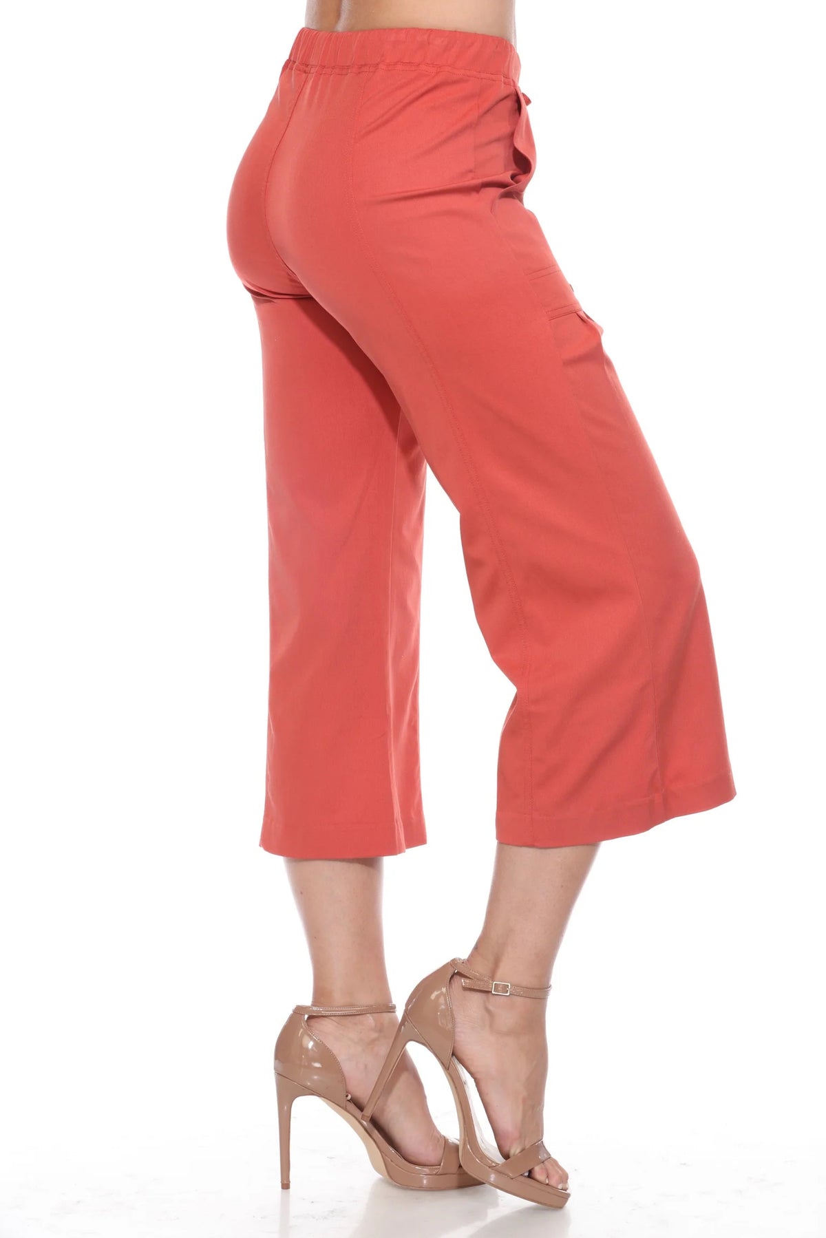 Wide Leg Drawstring Capri - CARINE