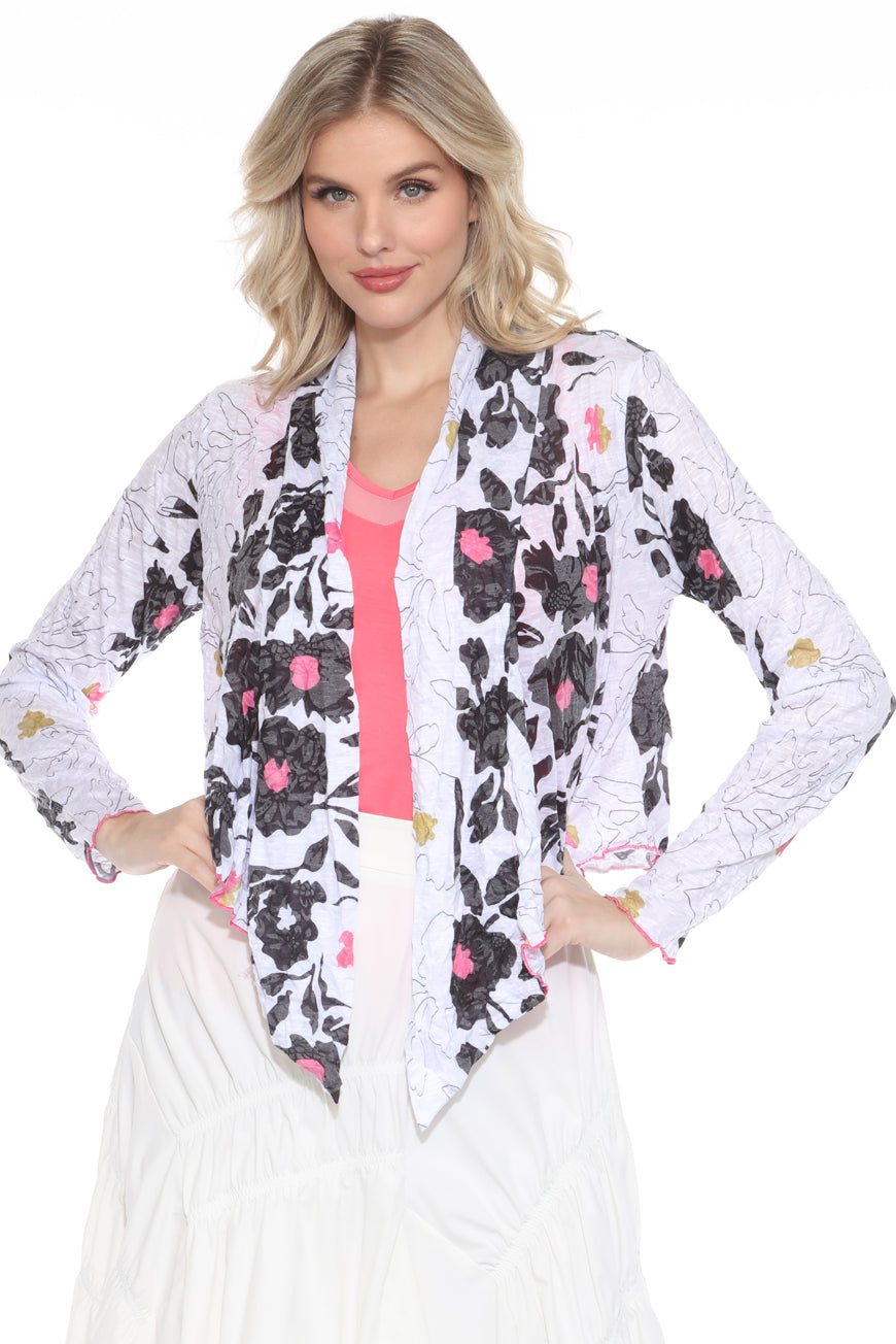 Claire Cardigan - Noir Bloom - CARINE