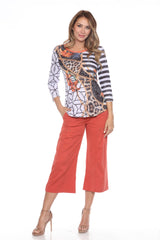 Round-Neck Top - Couture Mix - CARINE