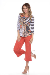 Round-Neck Top - Couture Mix - CARINE