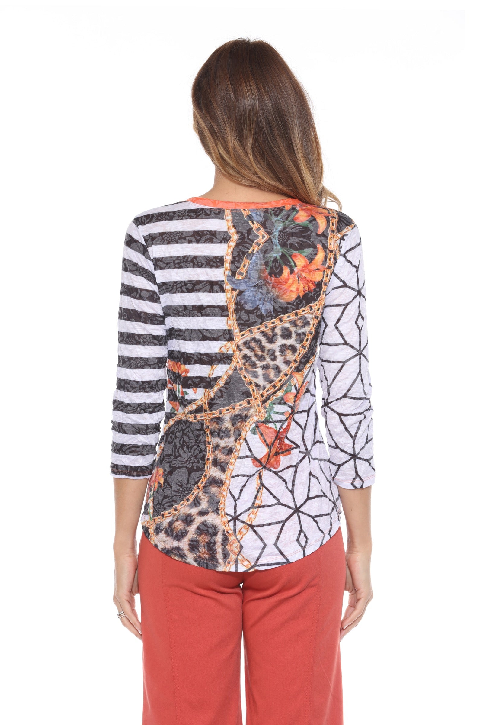 Round-Neck Top - Couture Mix - CARINE