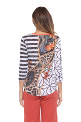 Round-Neck Top - Couture Mix - CARINE