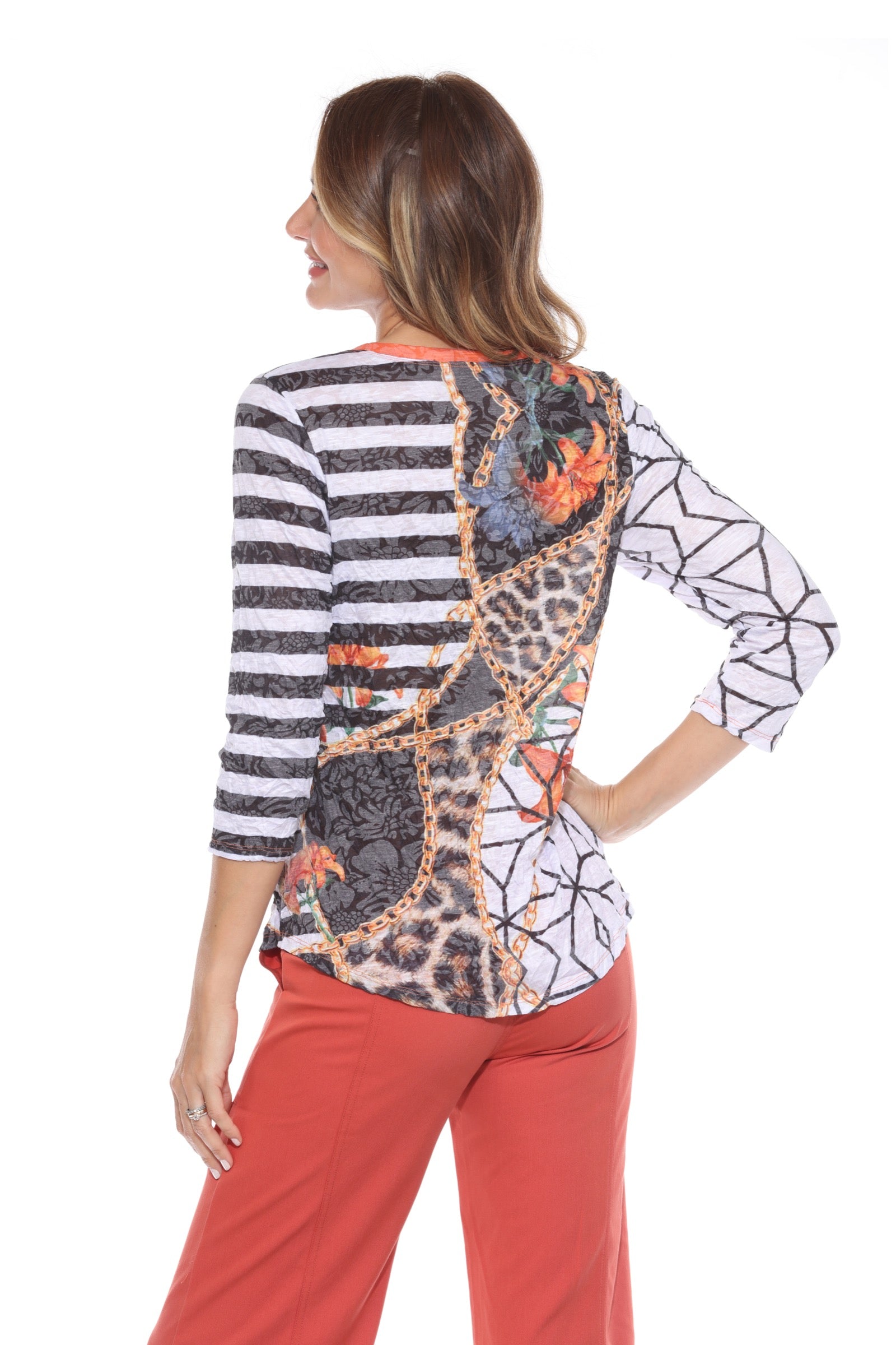 Round-Neck Top - Couture Mix - CARINE