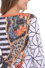 Round-Neck Top - Couture Mix - CARINE