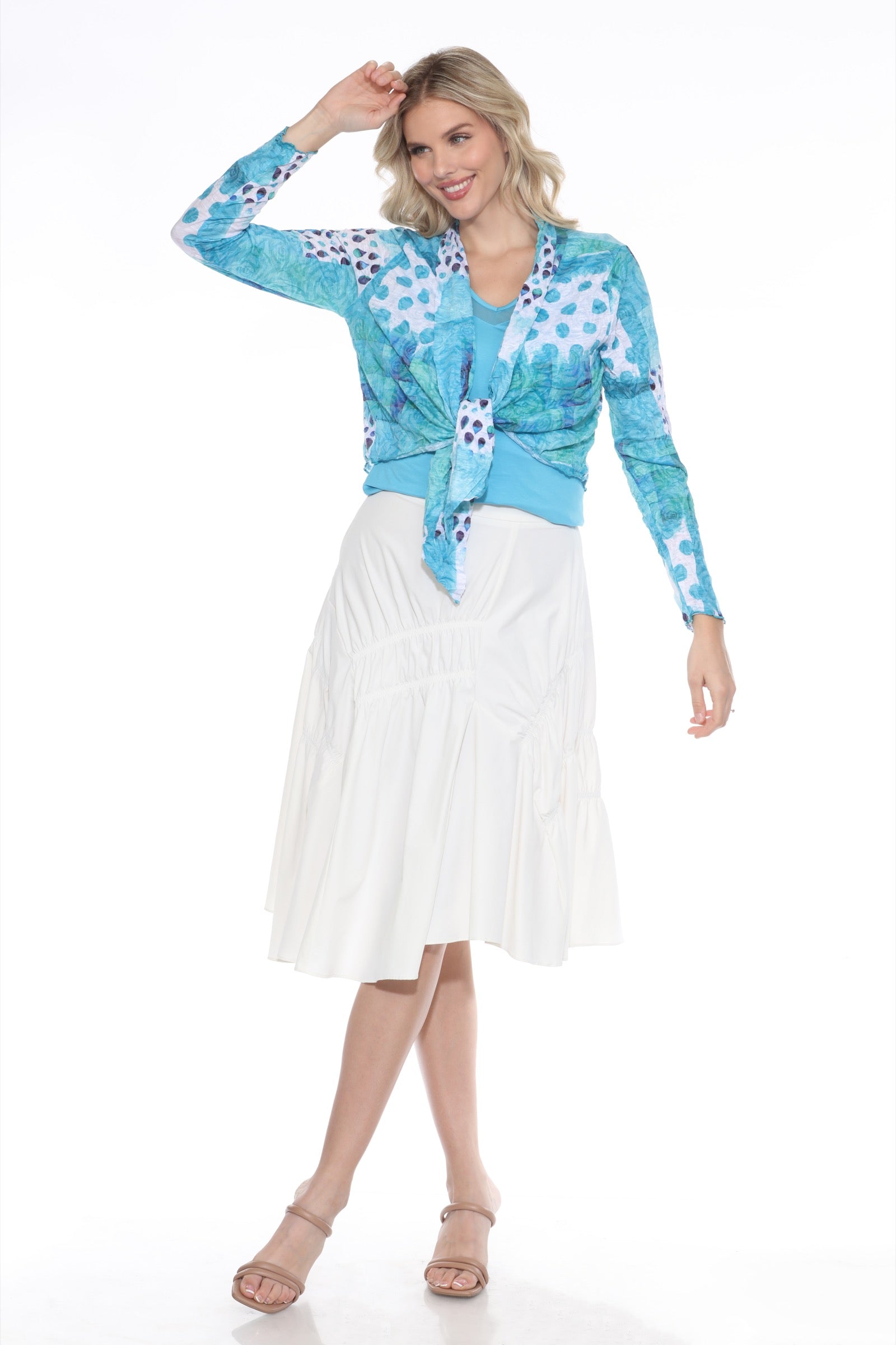 Claire Cardigan - Aqua Rain - CARINE