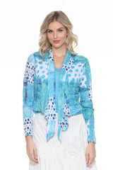 Claire Cardigan - Aqua Rain - CARINE