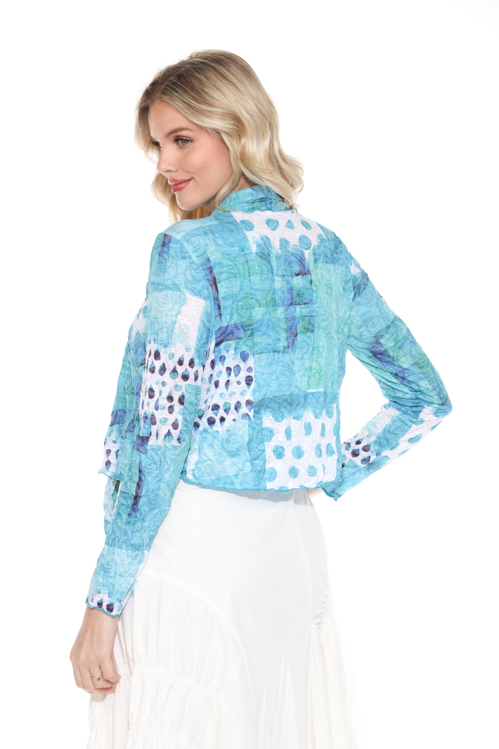 Claire Cardigan - Aqua Rain - CARINE