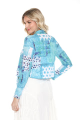 Claire Cardigan - Aqua Rain - CARINE