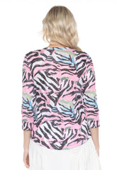 V-Neck Top - Stripe Splash - CARINE