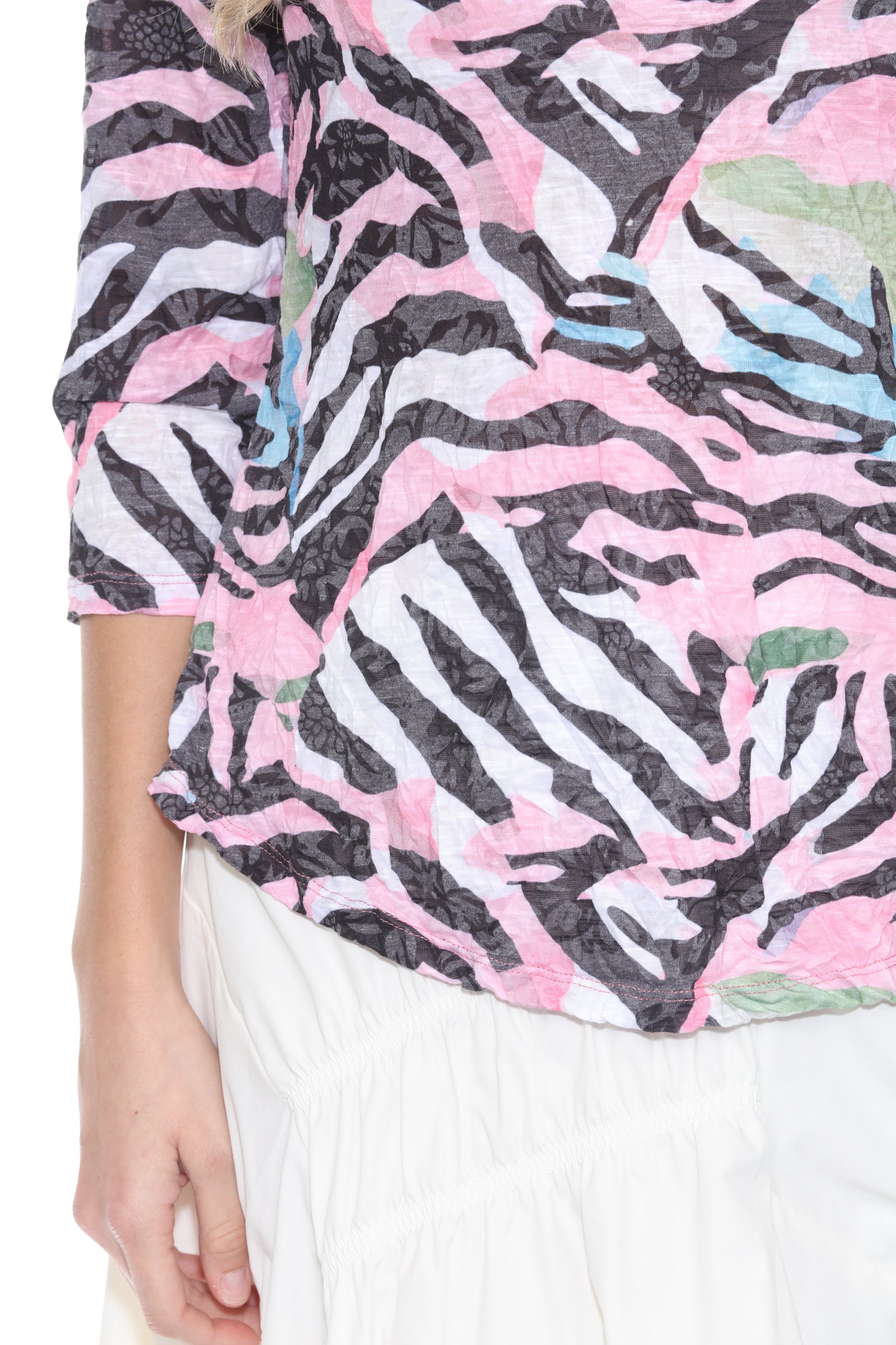 V-Neck Top - Stripe Splash - CARINE