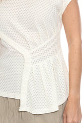 Banded Waist Peplum Tee - CARINE