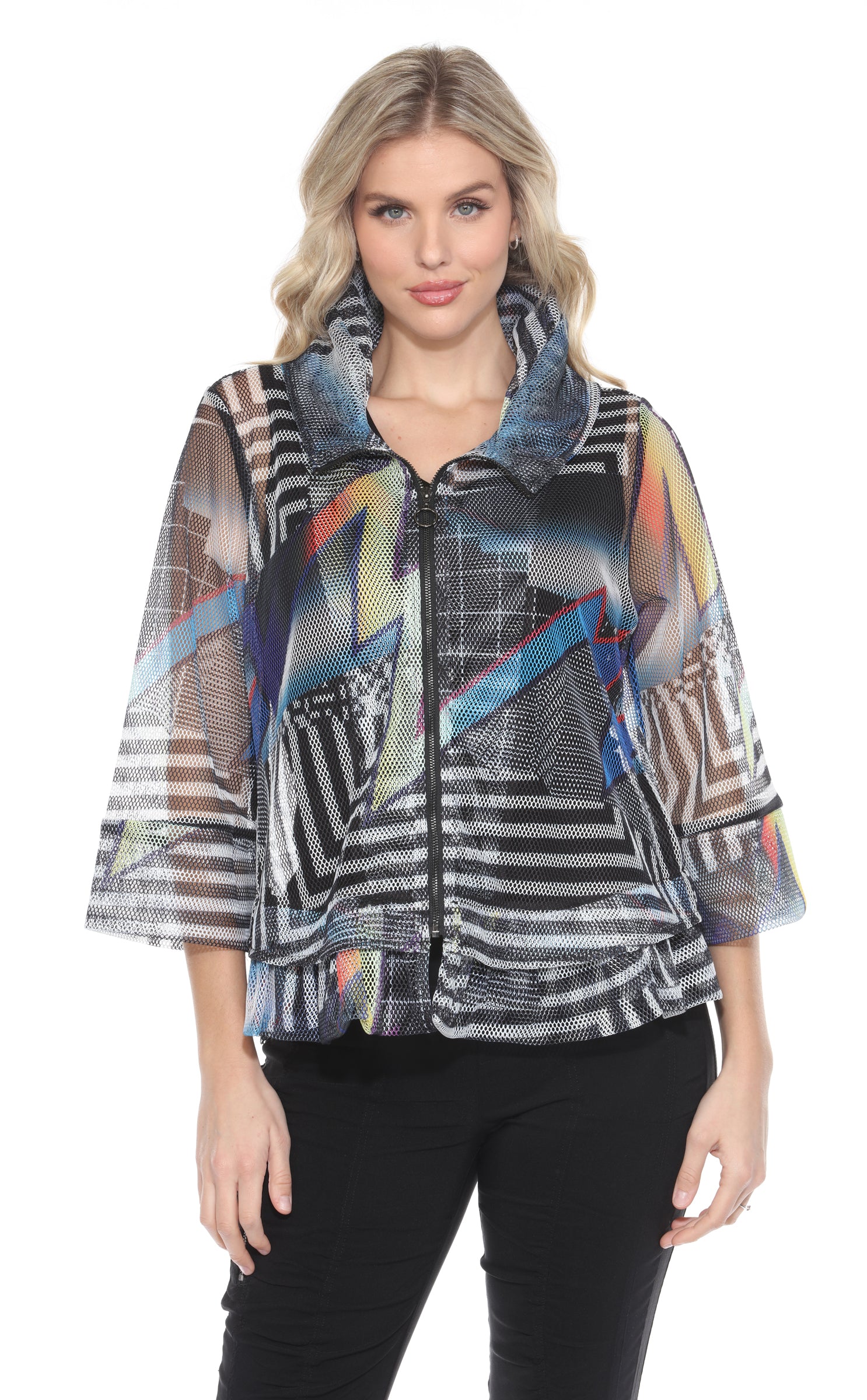 Mesh Zip Jacket - Retro Strike - CARINE