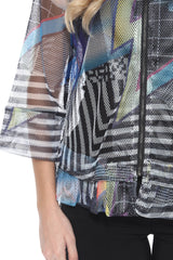 Mesh Zip Jacket - Retro Strike - CARINE